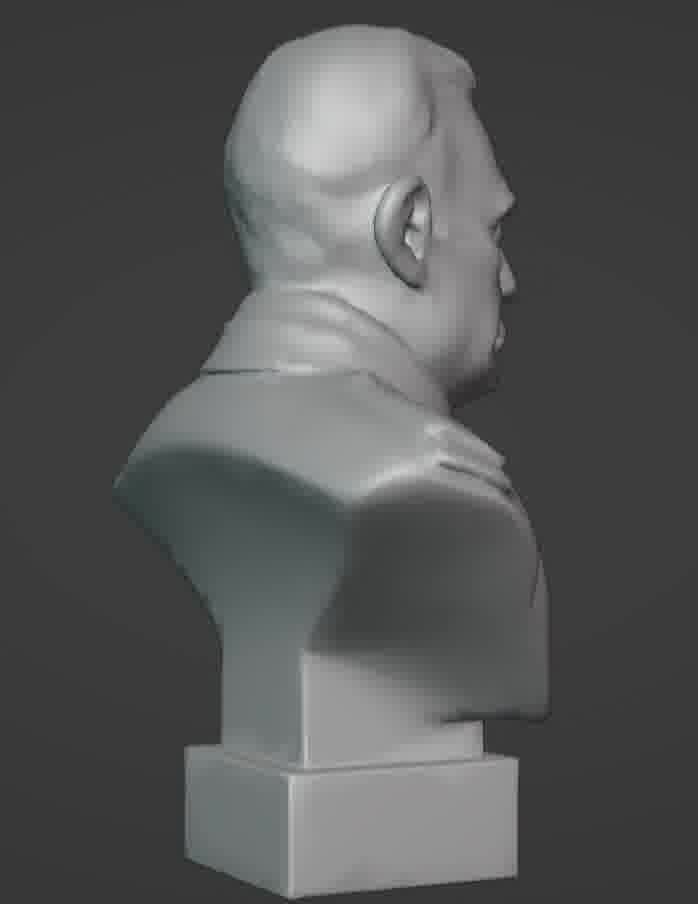 Benito Mussolini Bust 3D print model_47