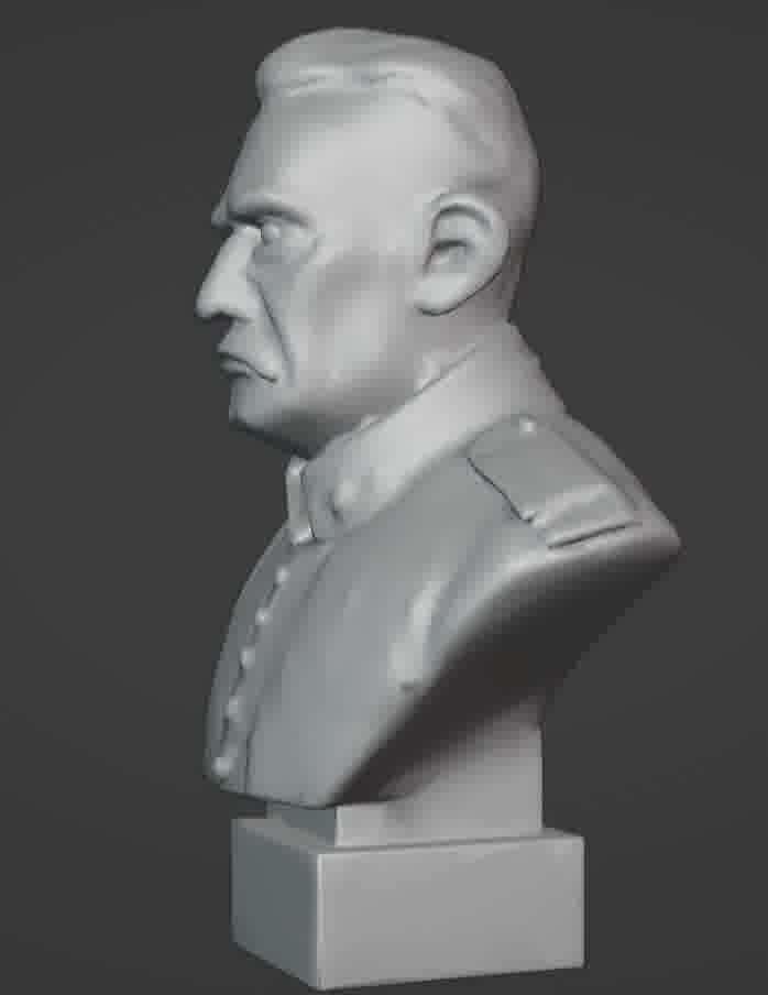 Benito Mussolini Bust 3D print model_35