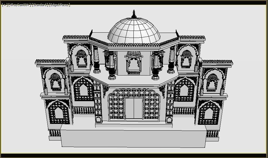 Indian Wedding Stage 3D model_11