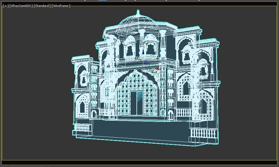 Indian Wedding Stage 3D model_14