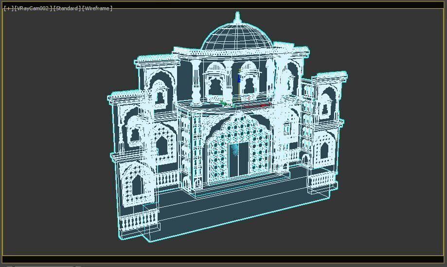 Indian Wedding Stage 3D model_13
