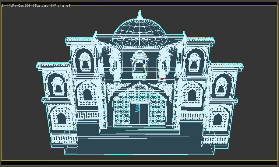 Indian Wedding Stage 3D model_15