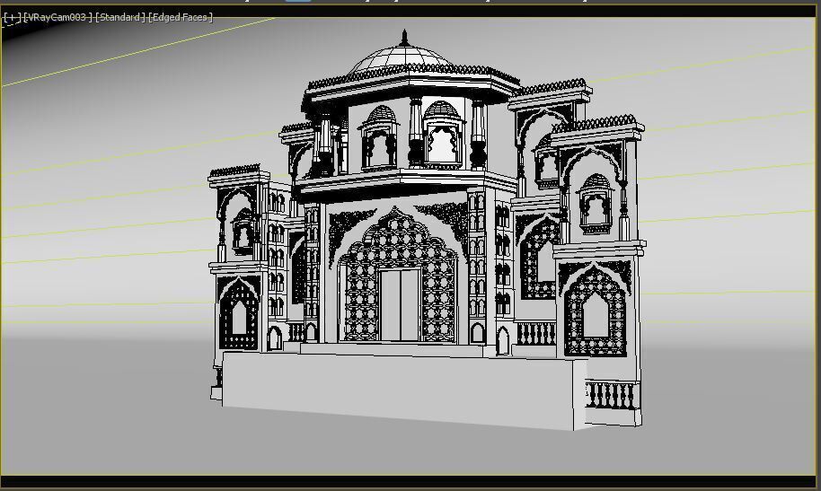 Indian Wedding Stage 3D model_10