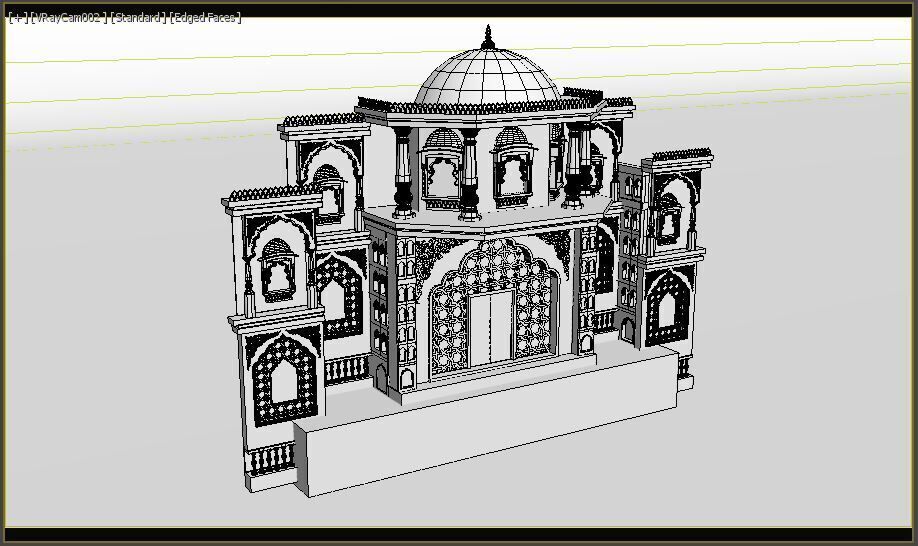 Indian Wedding Stage 3D model_9