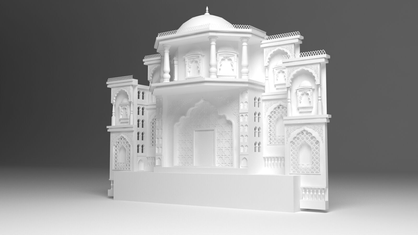 Indian Wedding Stage 3D model_6