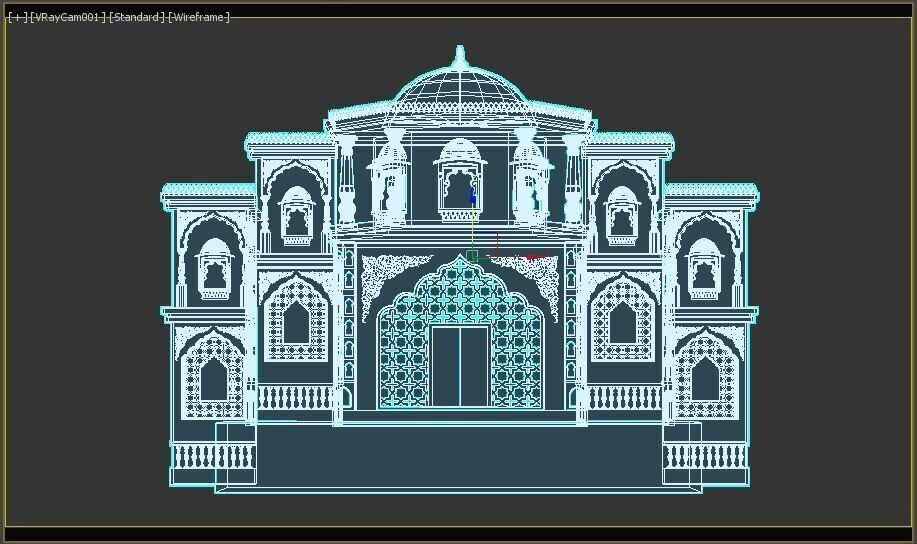 Indian Wedding Stage 3D model_12