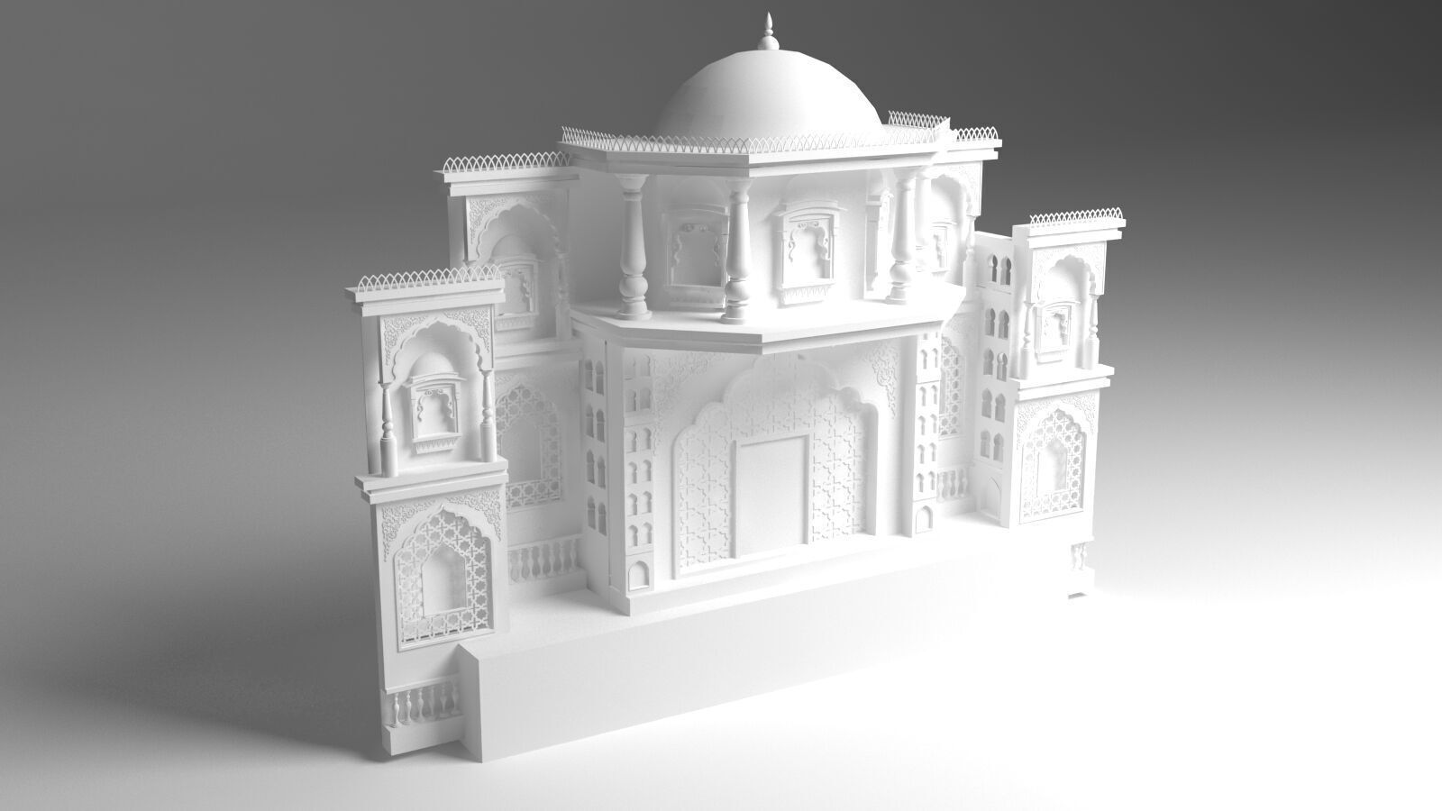 Indian Wedding Stage 3D model_5
