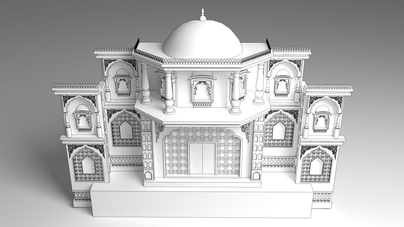 Indian Wedding Stage 3D model_3