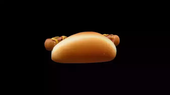 Delicious Hot Dog With Ketchup 3d Render
