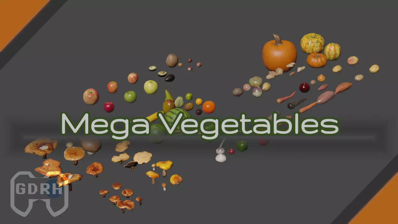 Mega Vegetables Mobile Low-poly 3D model