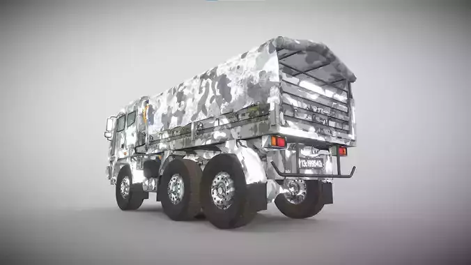 Army Truck Version 4 - Rolled Tarpaulin