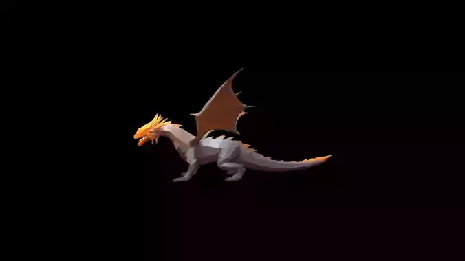 Ignitus Is A Majestic Fire-breathing Dragon  3d Render