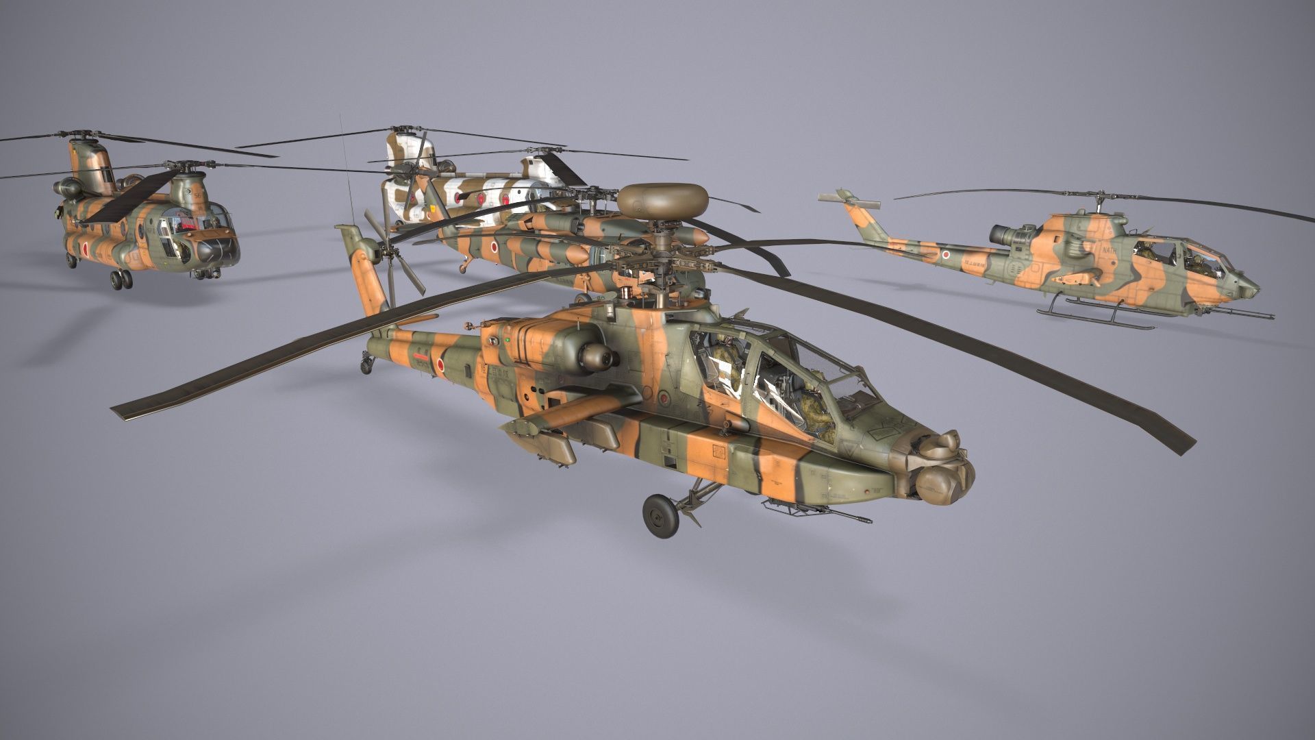 Japan Ground Self Defense Force Helicopters Collection _9