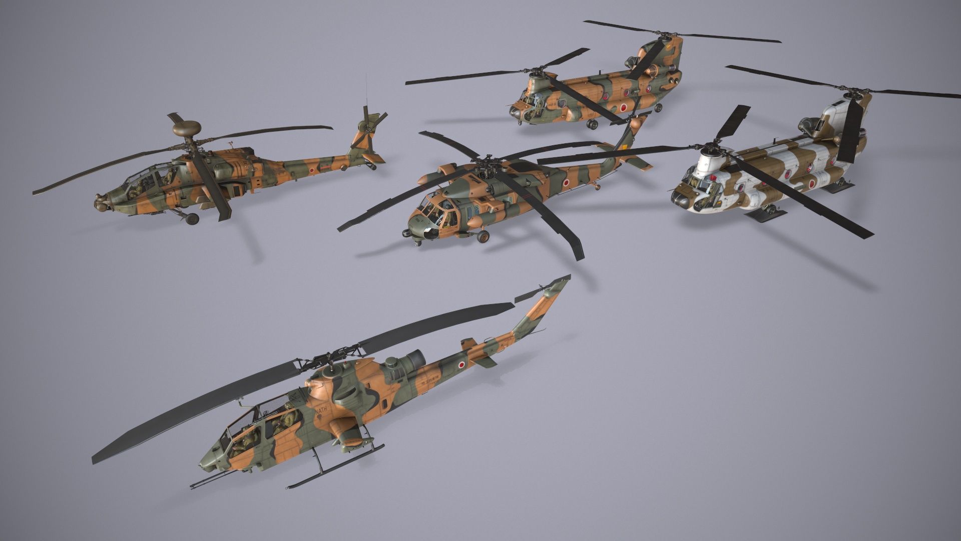 Japan Ground Self Defense Force Helicopters Collection _7