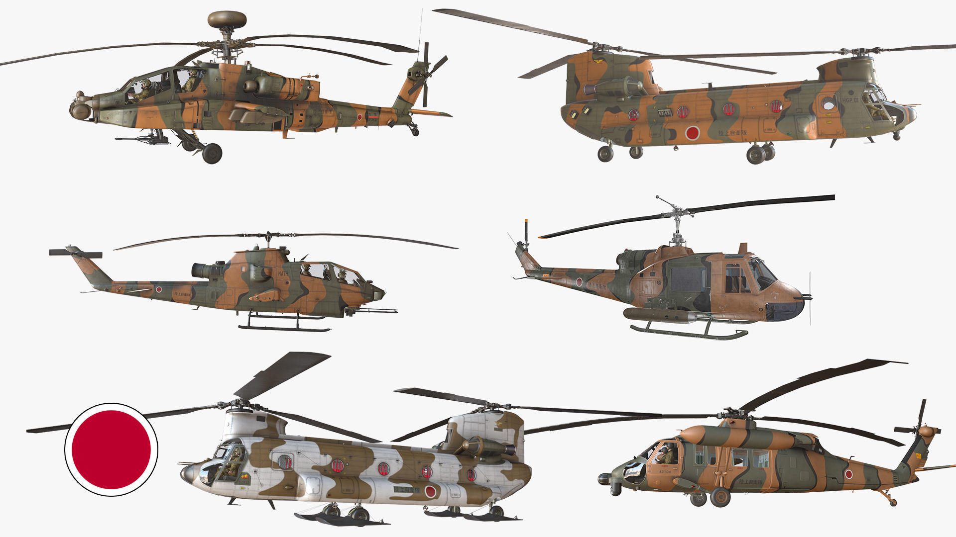Japan Ground Self Defense Force Helicopters Collection _6