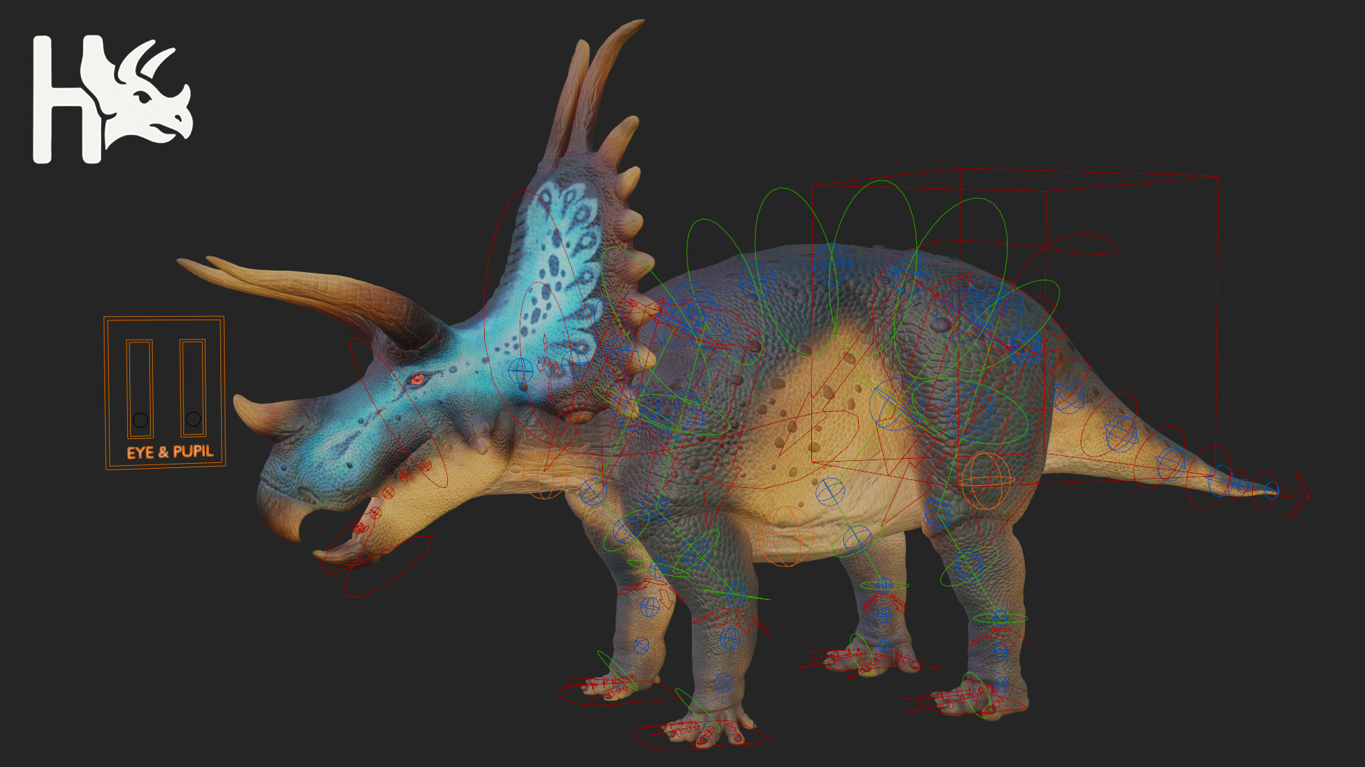 Triceratops Low-poly 3D model_12