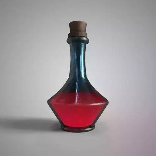 Fantasy Potion Crimson Vitality Health Potion PBR Game Ready
