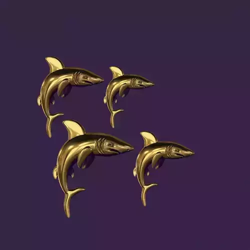 3D Shark Pendant Model for Jewelry Casting