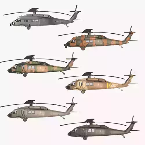 Helicopters Black Hawk UH-60 Collection 