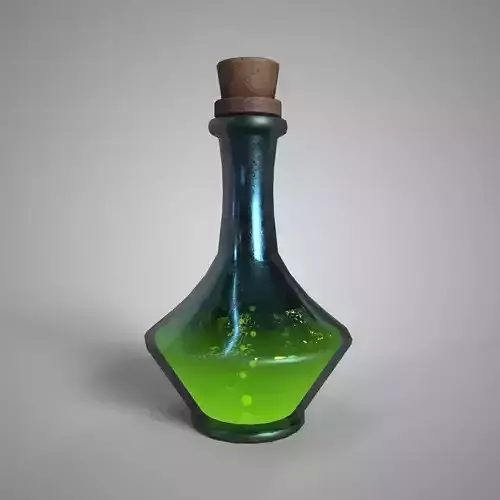 Fantasy Potion Venomshade Elixir Green Poison PBR Game Ready
