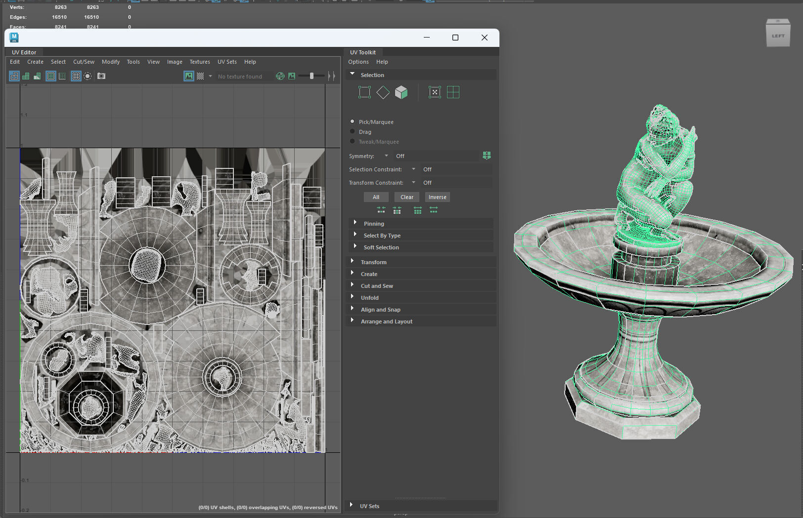 Classical Fountain with Crouching Venus Statue Low-poly 3D model_4