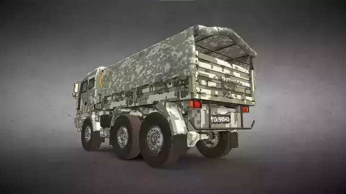 Army Truck Version 5 - Rolled Tarpaulin