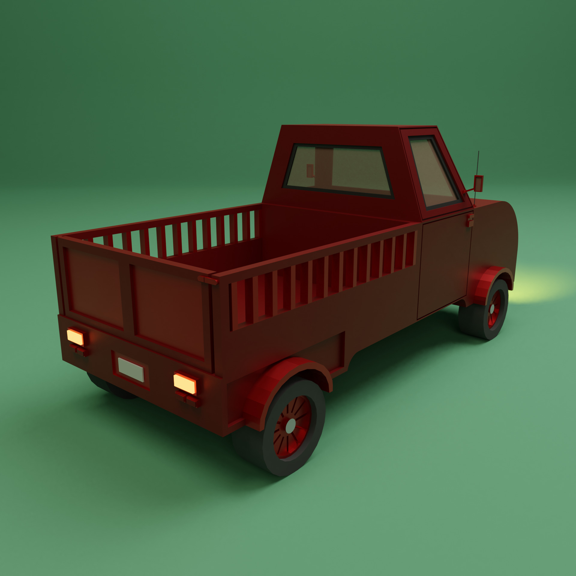 Lowpoly Car 2 Low-poly 3D model_1