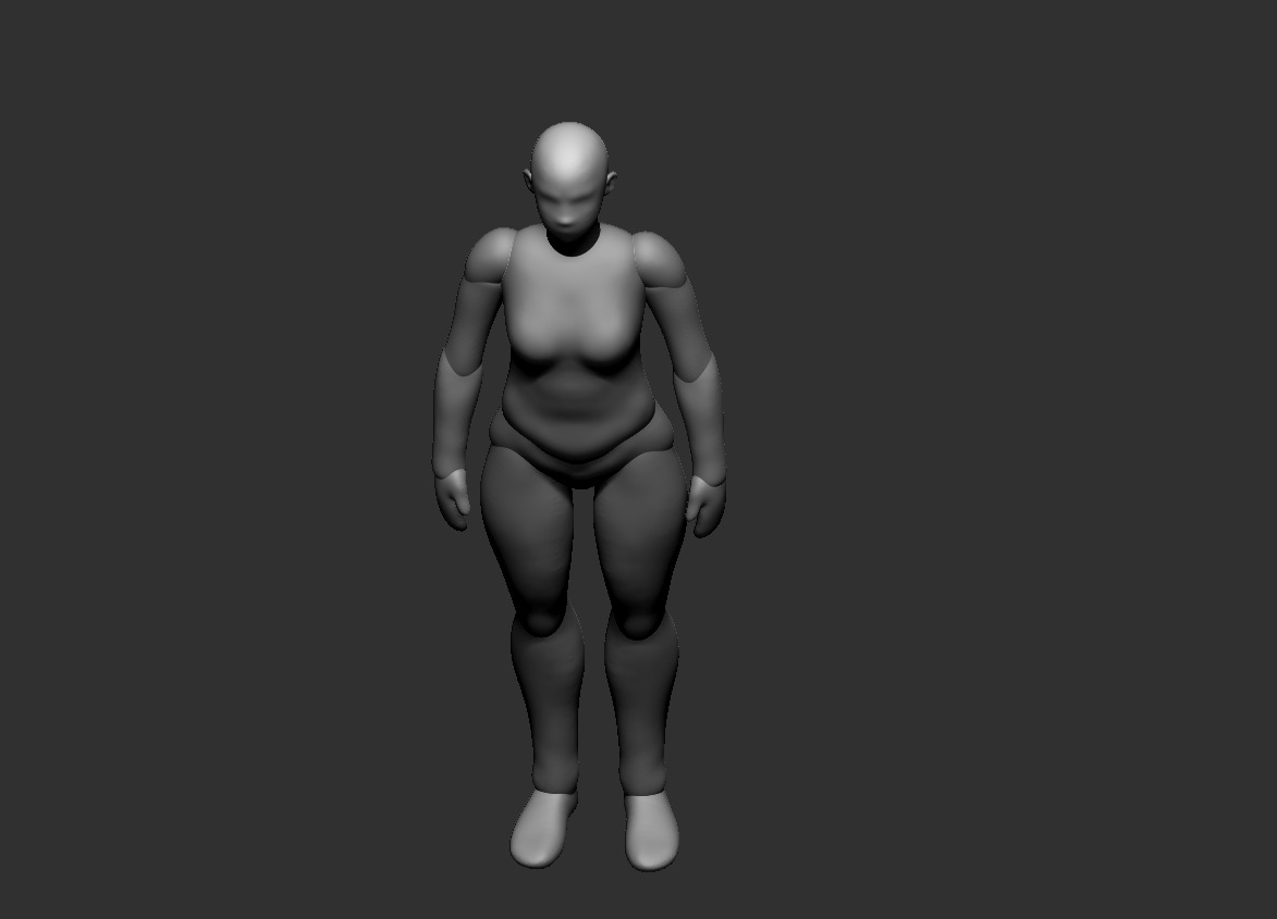 MIDDLE-AGED FEMALE BODY POLYGROUP 3D print model_7