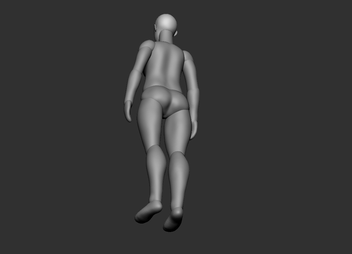MIDDLE-AGED FEMALE BODY POLYGROUP 3D print model_2