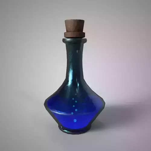 Fantasy Potion Arcana Essence Blue Mana PBR Game Ready