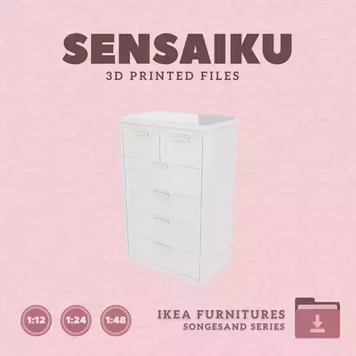 SONGESAND 6 Drawer Chest V2 for Dollhouse - IKEA - 3D Print