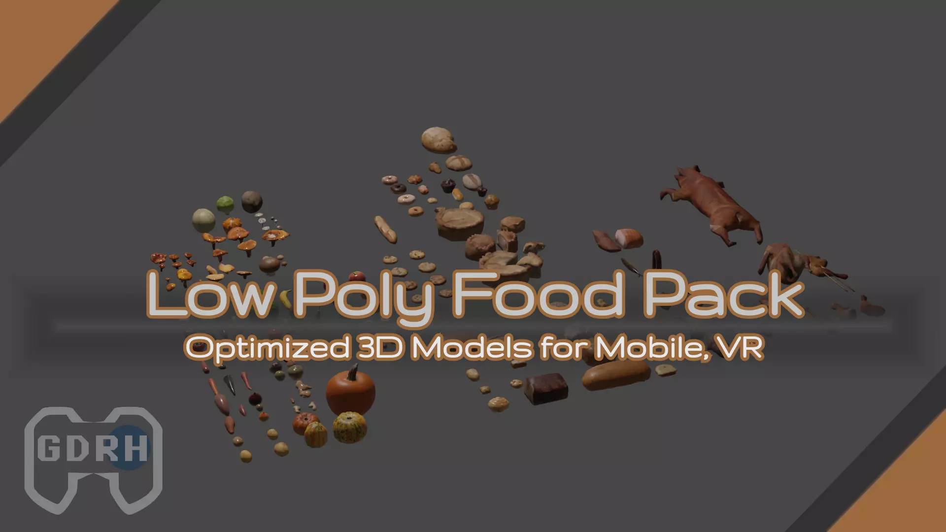 Low Poly Food Pack Low-poly 3D model_0