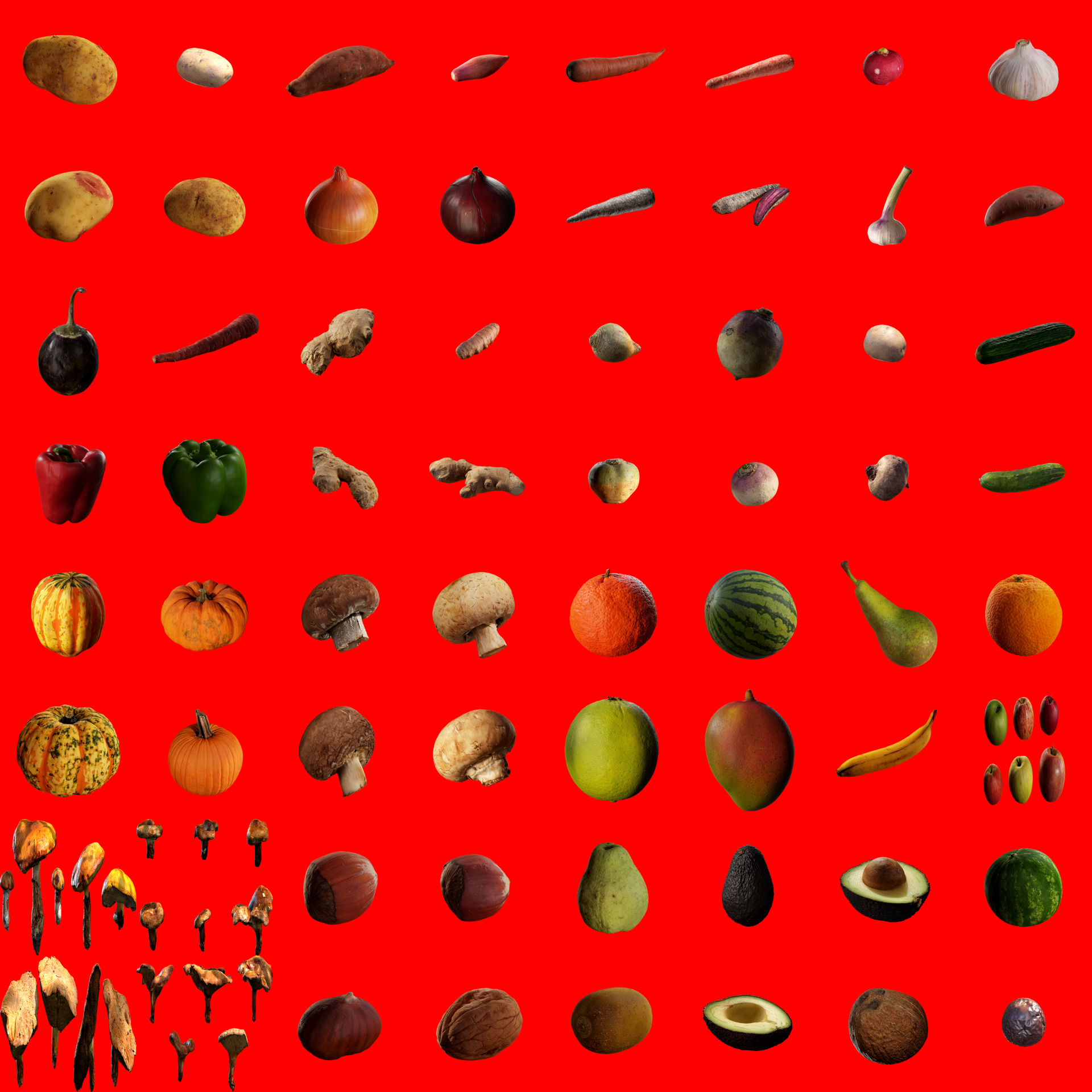 Low Poly Food Pack Low-poly 3D model_6