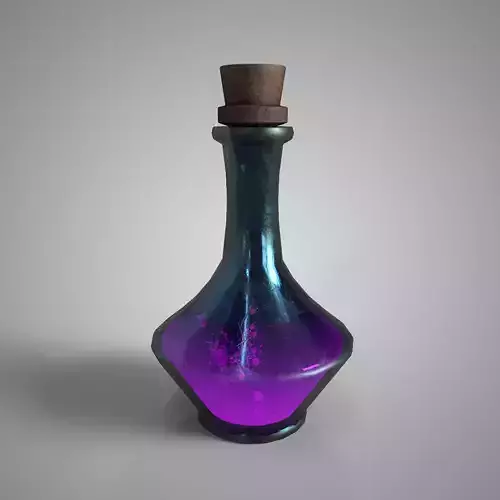 Fantasy Potion Shadow Draught Purple Arcane PBR Game Ready Low-poly 3D model Fantasy Potion Shadow Draught Purple Arcane PBR Game Ready Low-poly 3D model