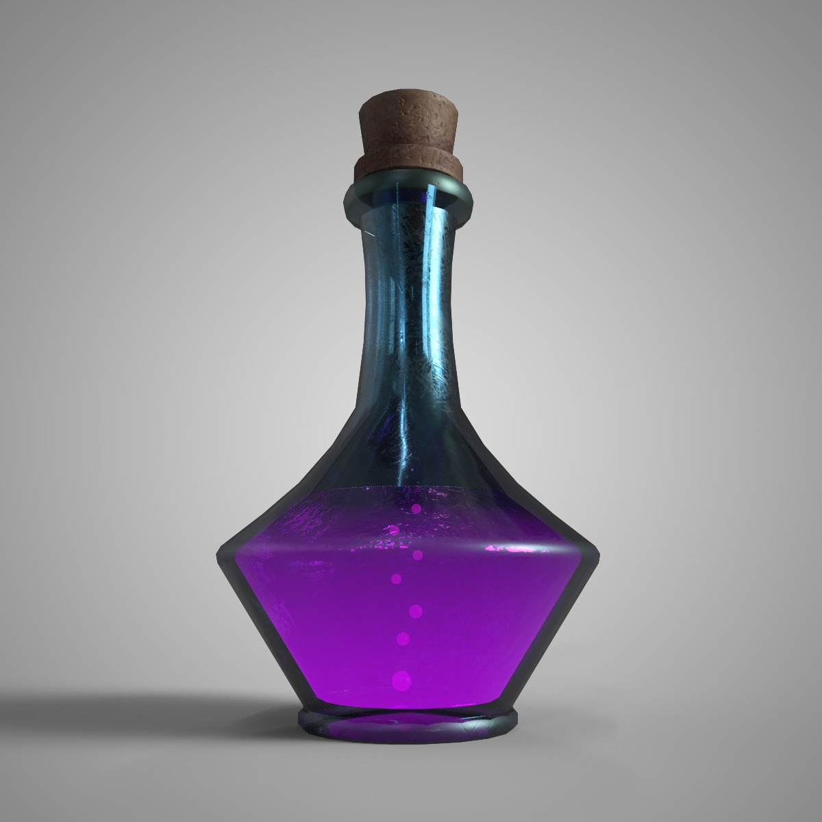 Fantasy Potion Shadow Draught Purple Arcane PBR Game Ready Low-poly 3D model_2