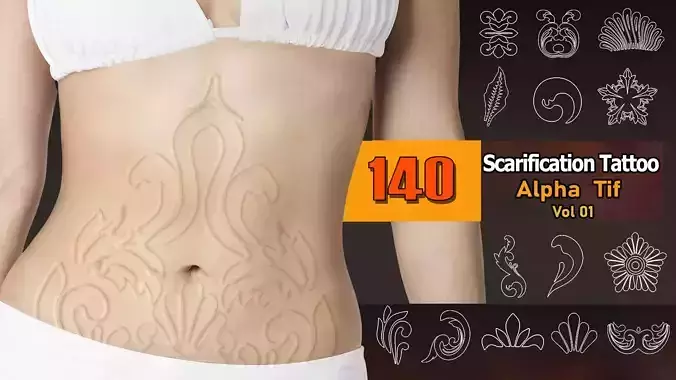 140 Hand Painted Alpha-Ornament 3D model