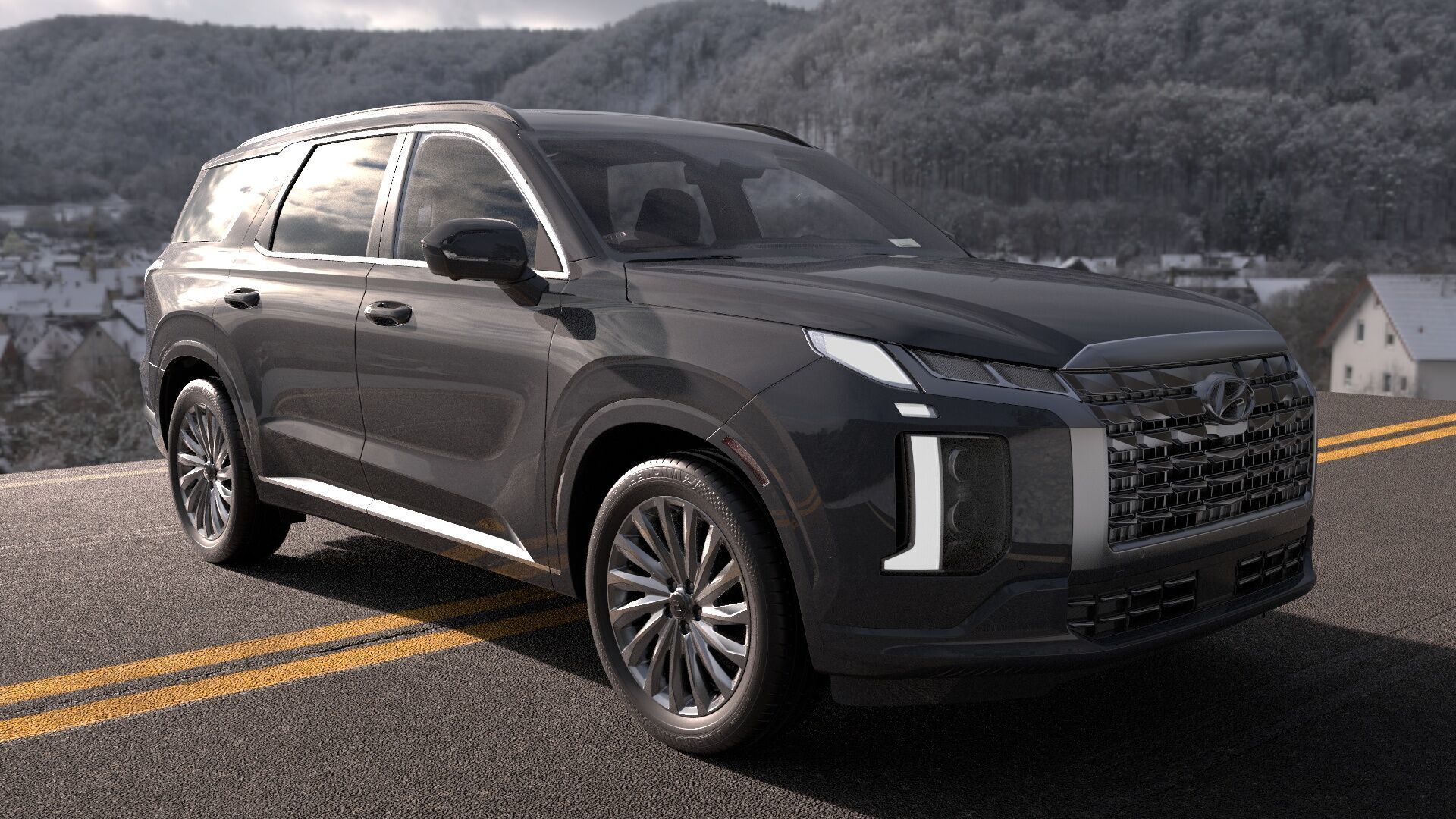Hyundai Palisade 2024 SUV -photoreal-Vray-Redshift-Unreal-lights 3D model_17