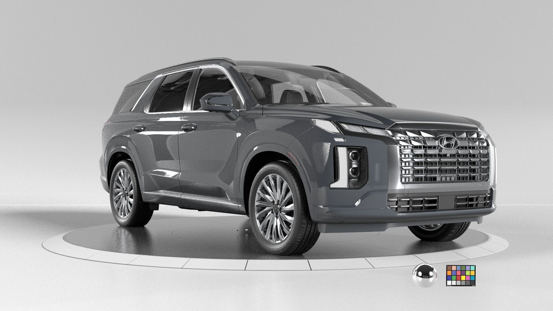Hyundai Palisade 2024 SUV -photoreal-Vray-Redshift-Unreal-lights 3D model_2