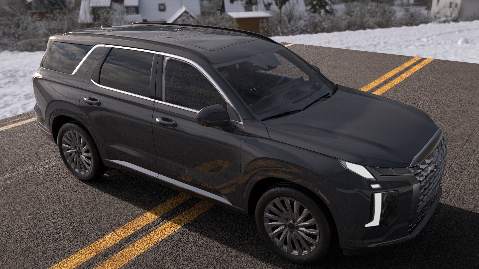 Hyundai Palisade 2024 SUV -photoreal-Vray-Redshift-Unreal-lights 3D model_14