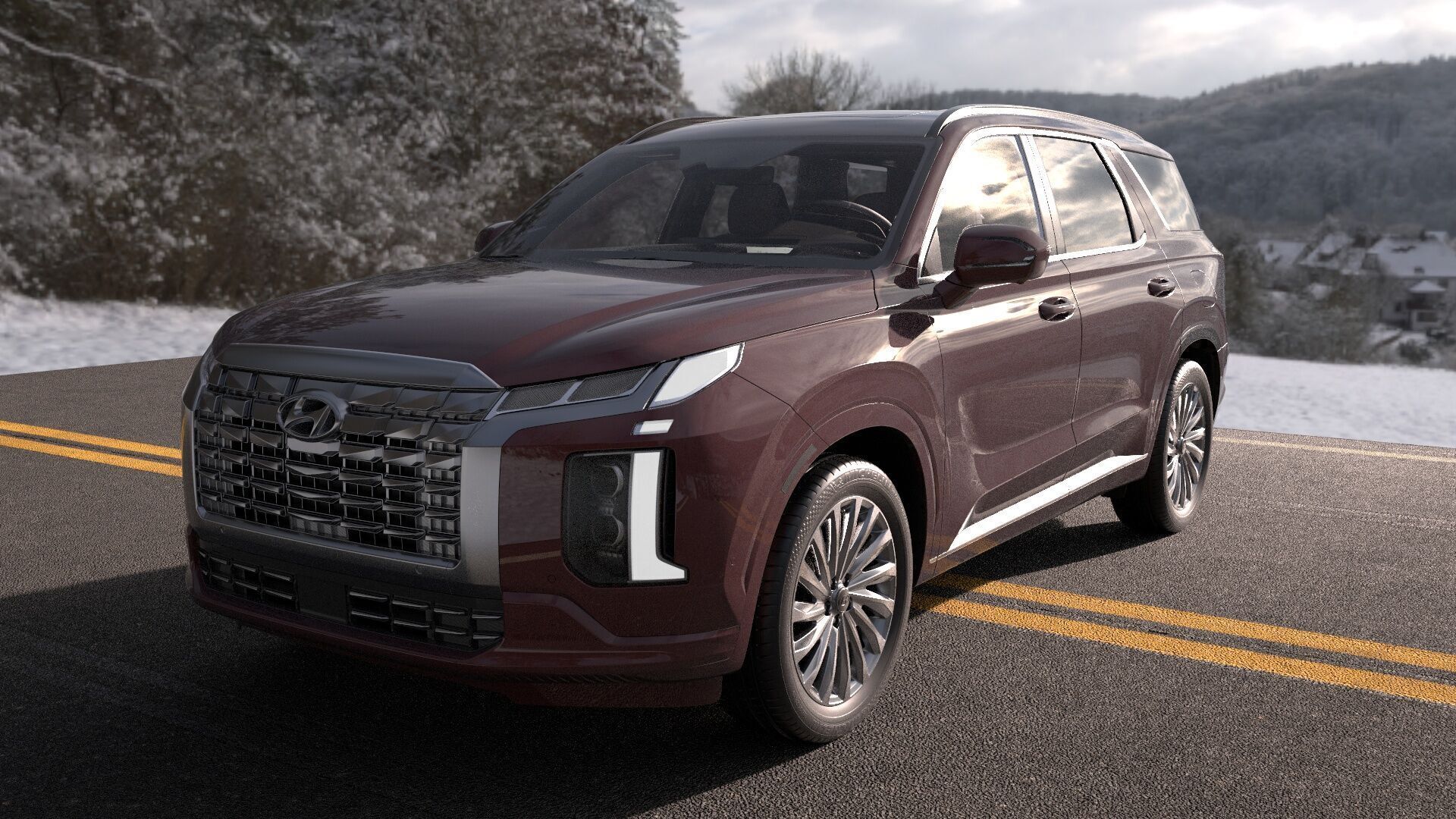 Hyundai Palisade 2024 SUV -photoreal-Vray-Redshift-Unreal-lights 3D model_6