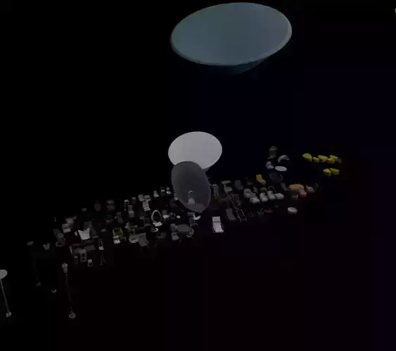 furniture set and street lights