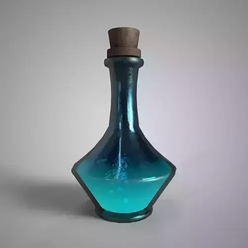 Fantasy Potion Aquamind Elixir Teal Mana PBR Game Ready