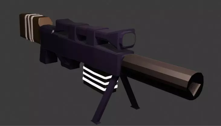 Gun of the future 3D model_0