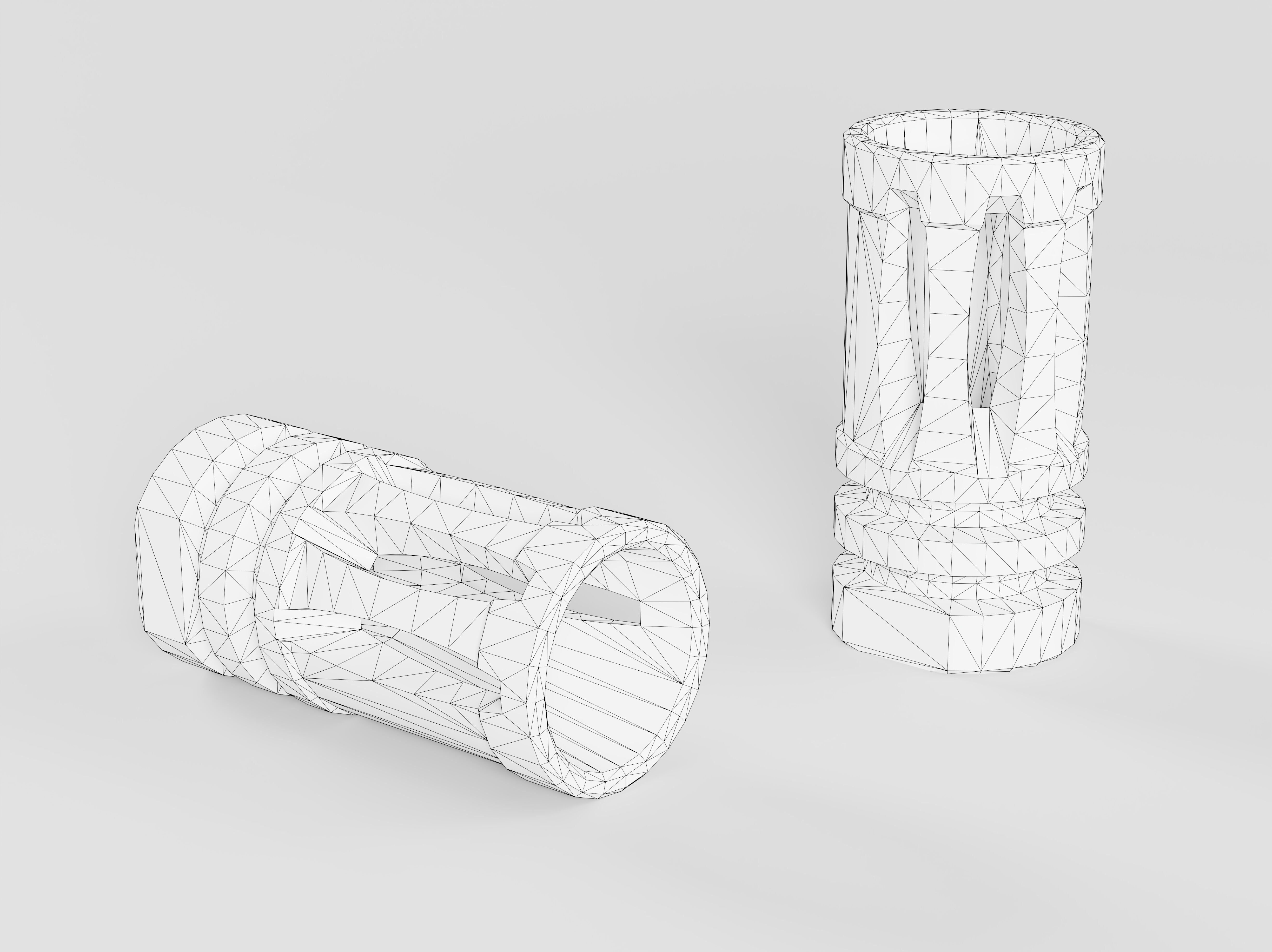A2 Birdcage Flash Hider 5 56 and 223 Low-poly 3D model_4