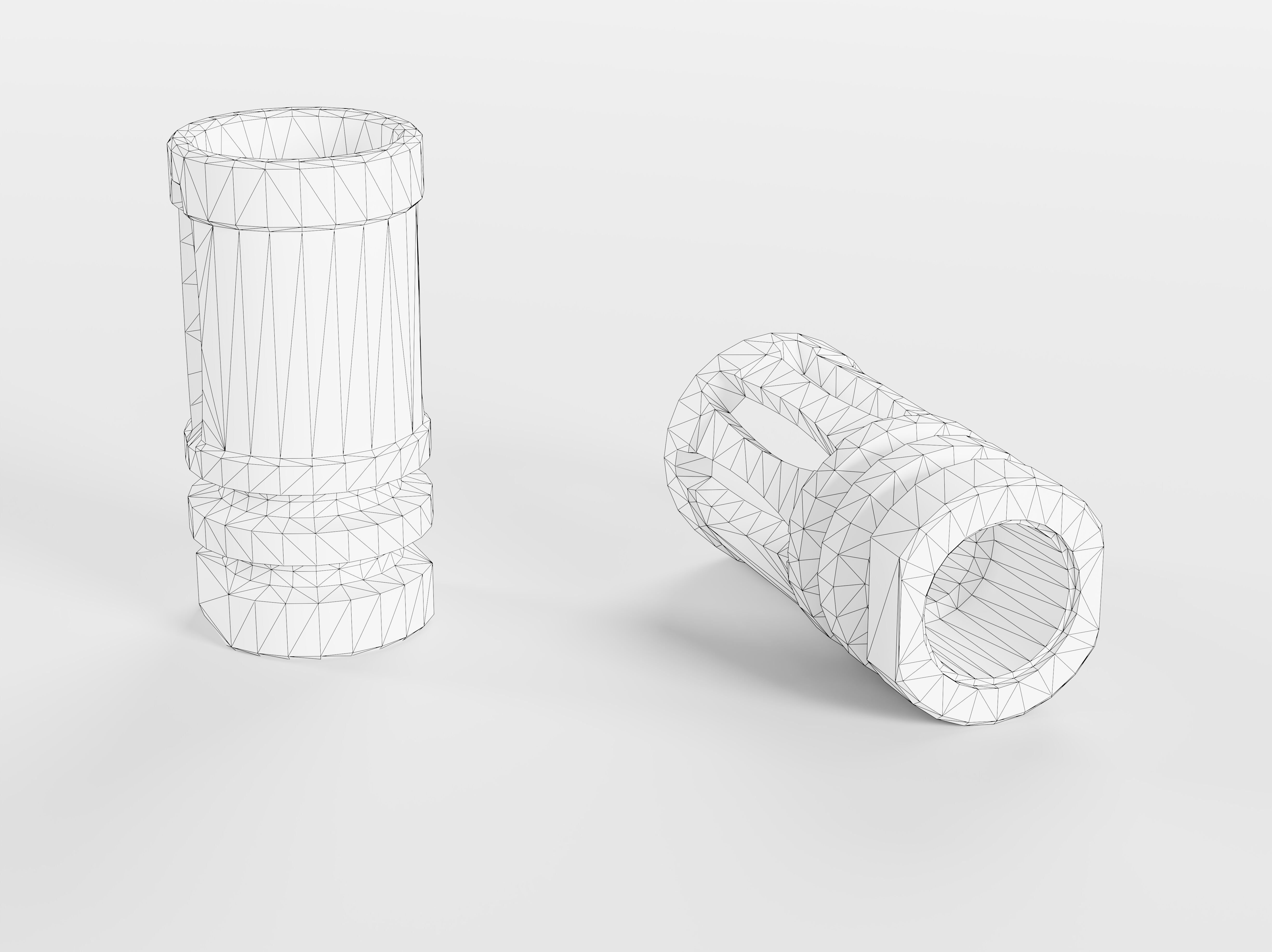 A2 Birdcage Flash Hider 5 56 and 223 Low-poly 3D model_5