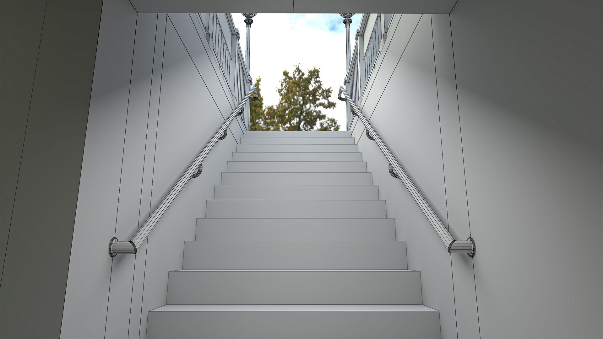 NYC Subway Entrance PBR 01 Low-poly 3D model_23