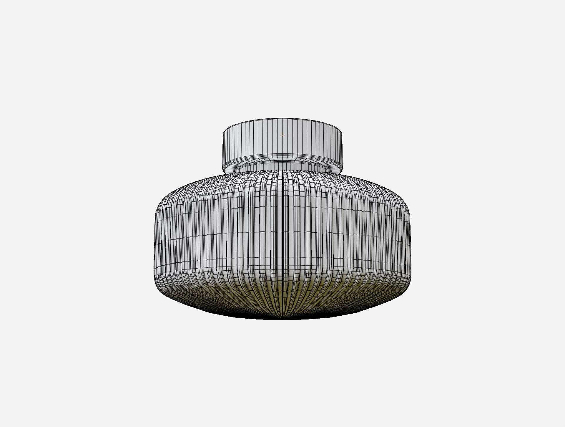 IKEA SOLKLINT Ceiling lamp brass 27 cm glass 3D model_1