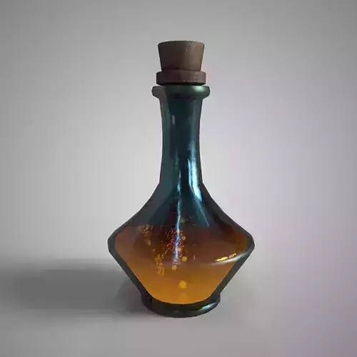 Fantasy Potion Emberfire Tincture Orange Potion PBR Game Ready