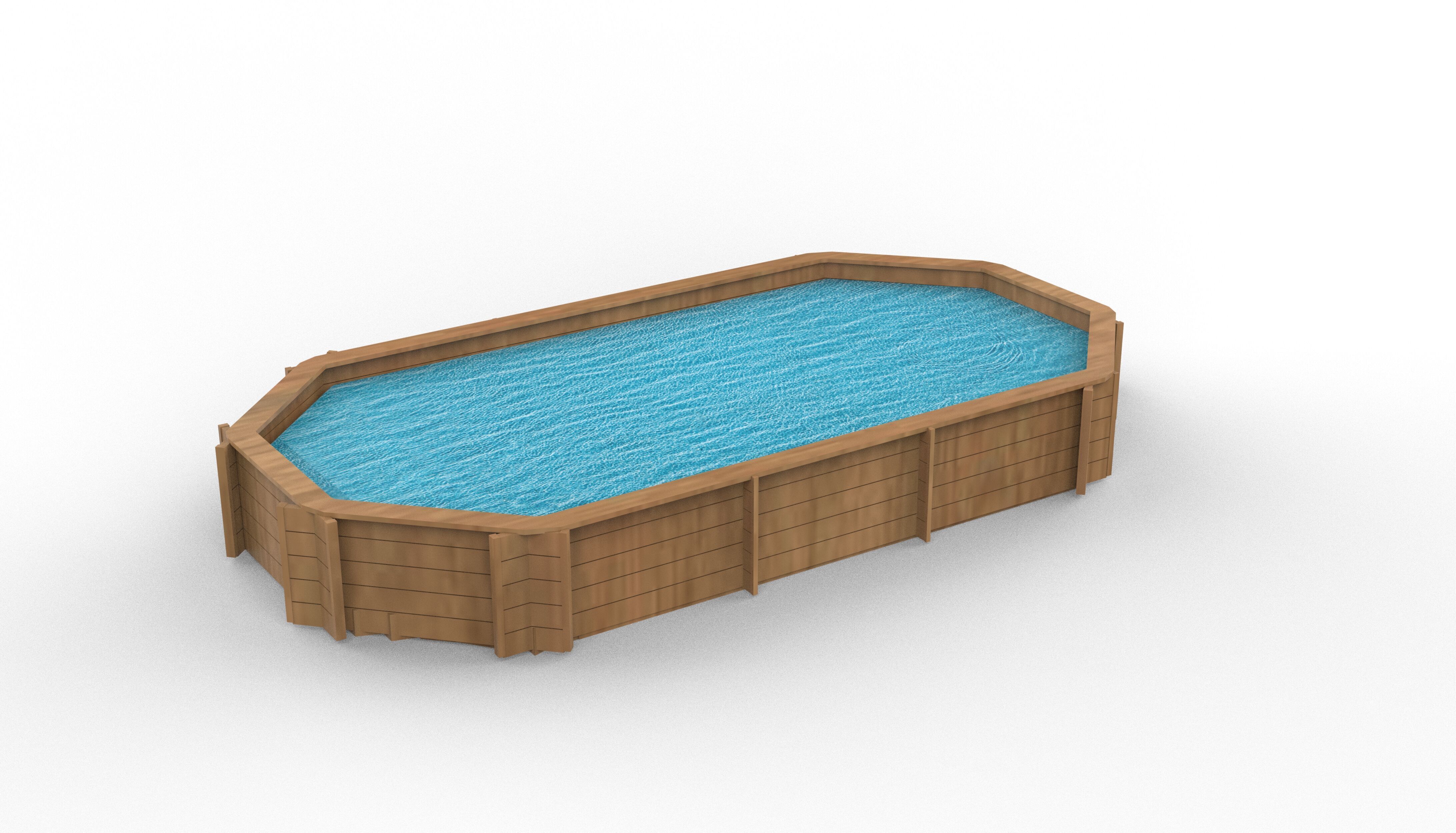 Wooden swimming pool 3D model_6