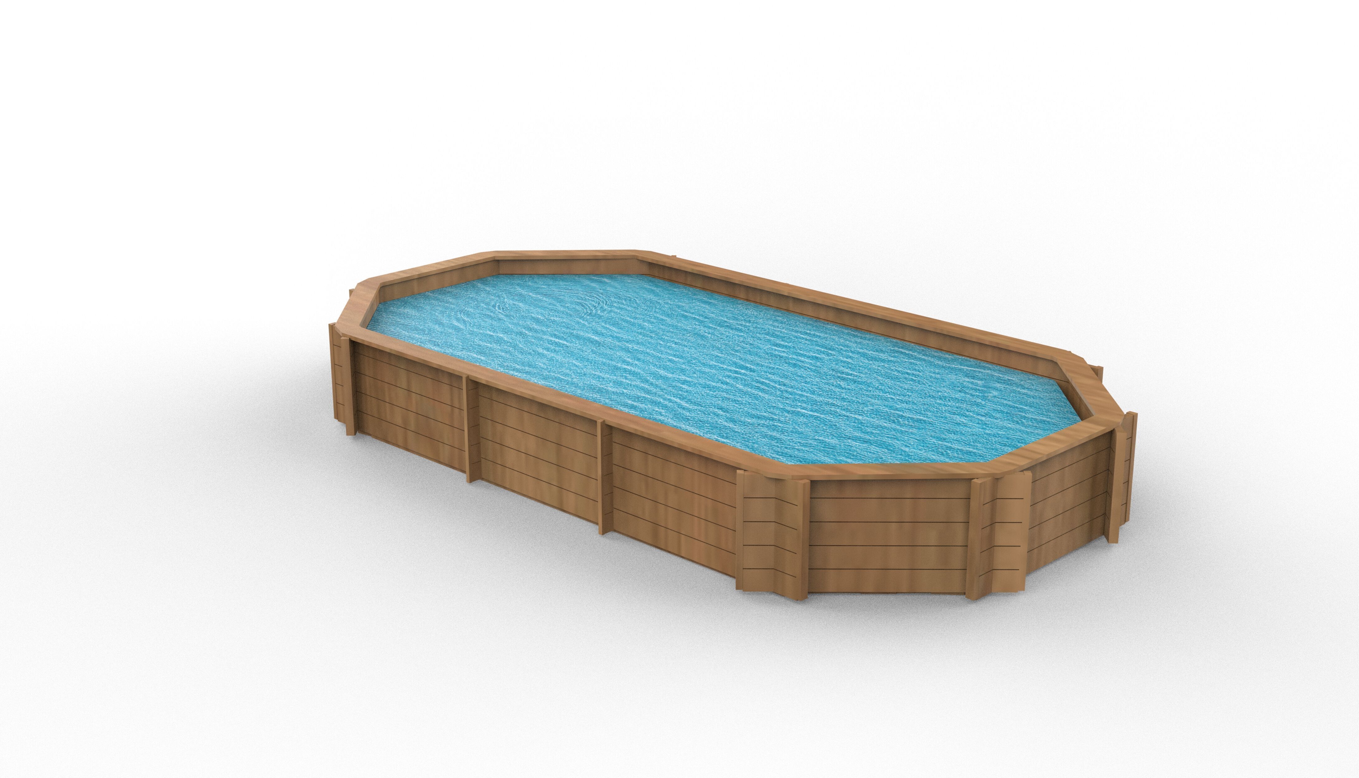 Wooden swimming pool 3D model_5